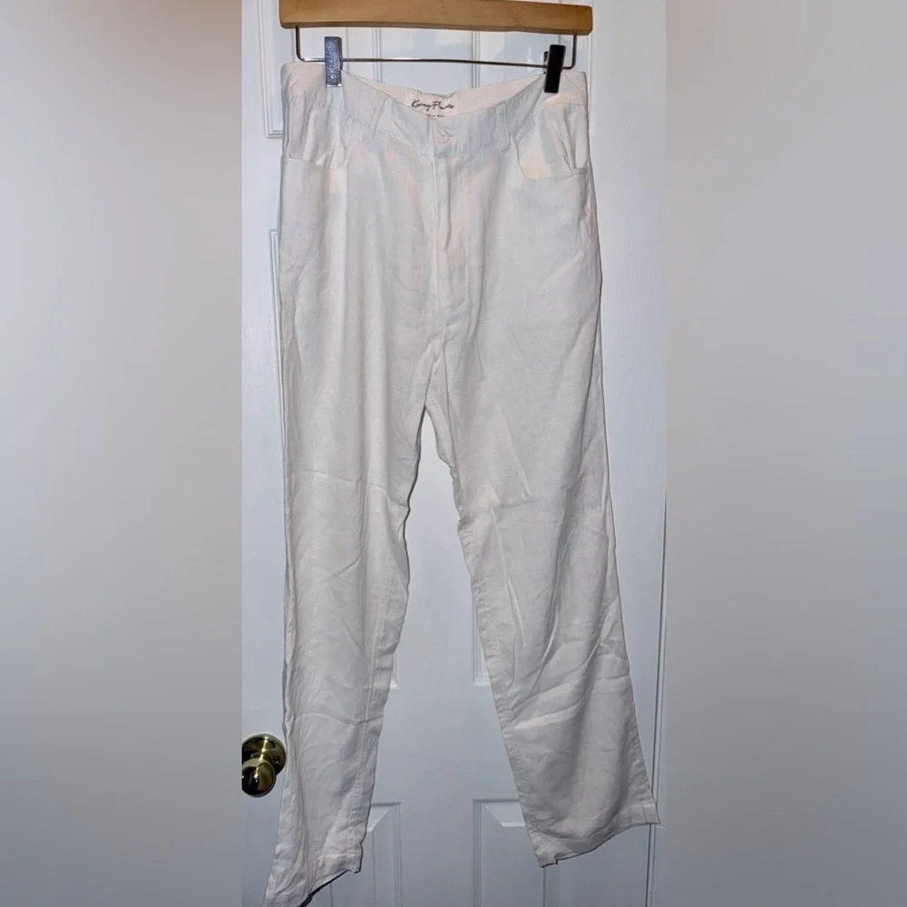 NWT Kenny Flowers “The Casa Blanca White Linen Vacation Pants” - Picture 3 of 13